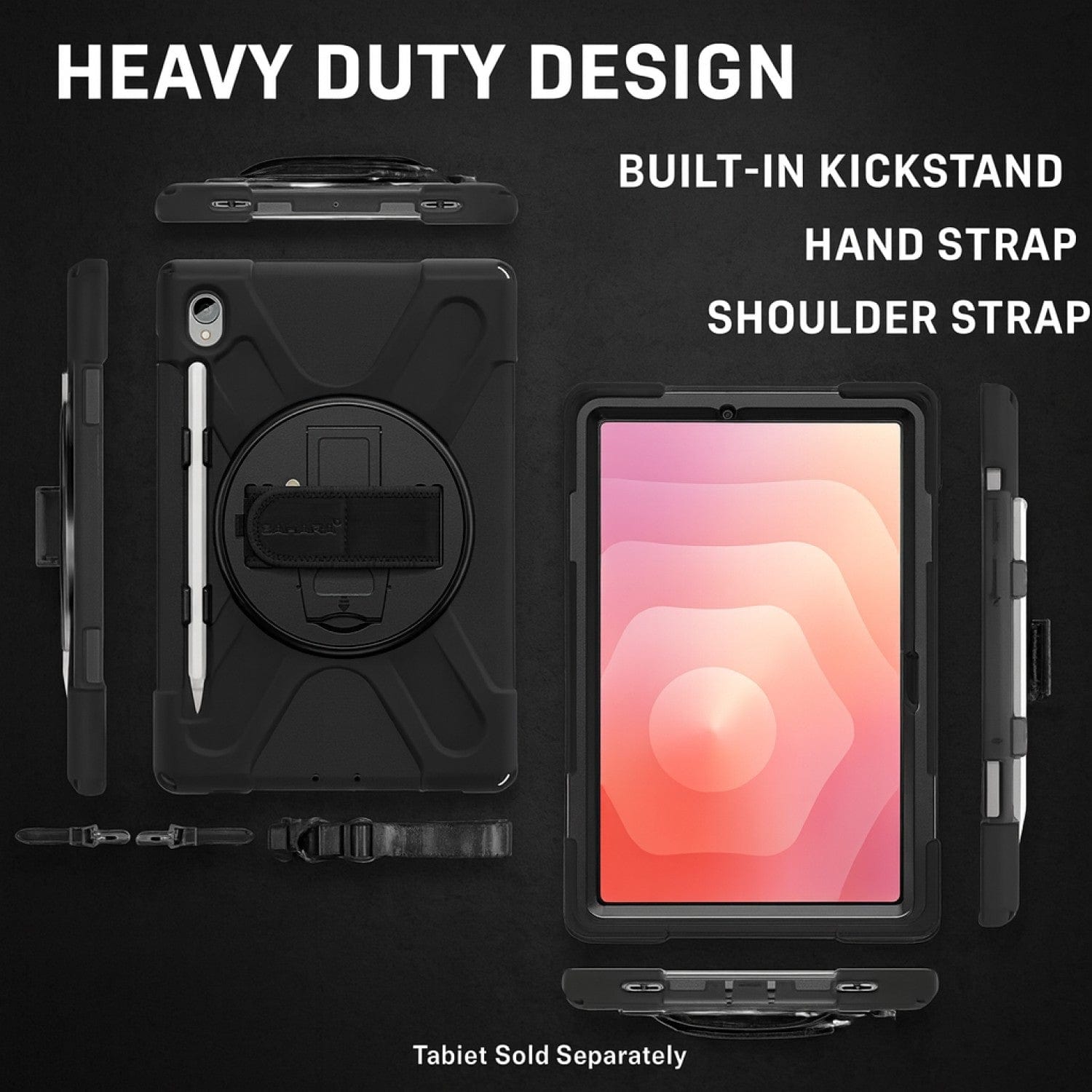 Samsung Galaxy Tab S11 Ultra Case - Heavy-Duty with Hand & Shoulder Strap | Raider-X Series